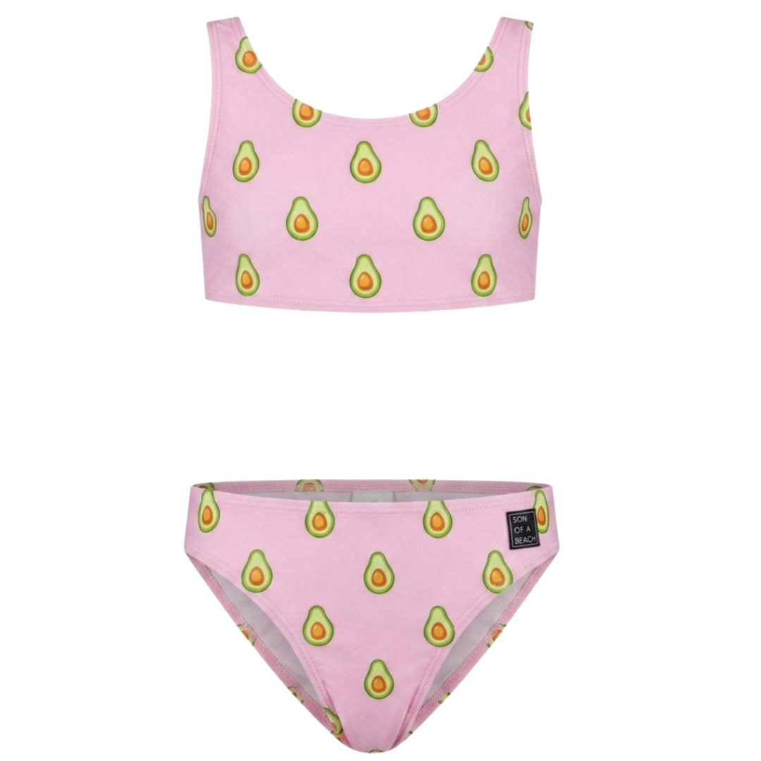 Avocado, rosa, Mädchen Bikini