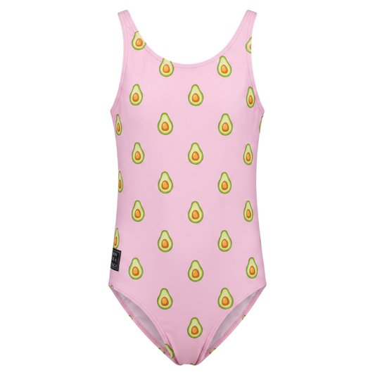 Avocado, rosa, Mädchen Badeanzug