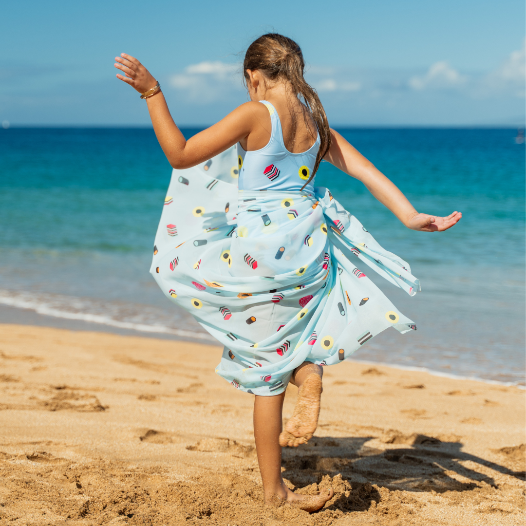 English licorice, Girls swimsuit