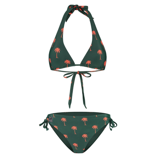 Palm Tree, Dark Green, Women's Bikini