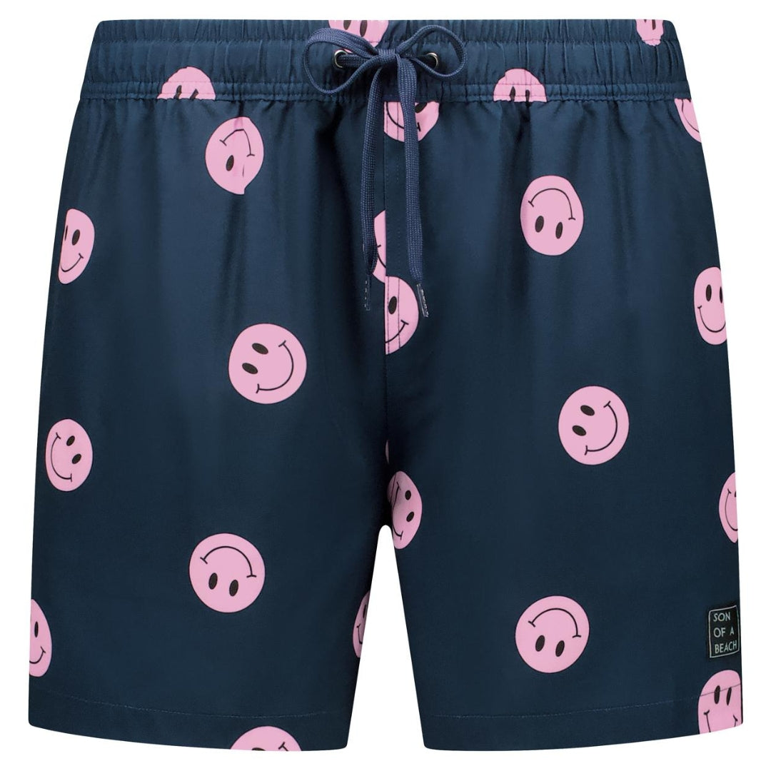 Smiley, Blau, Badehose für Jungen