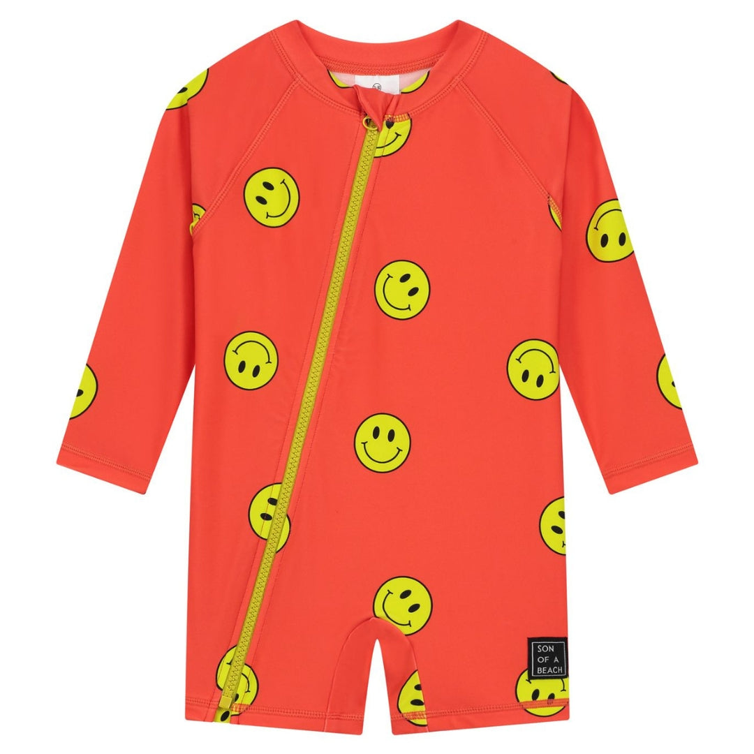 Smiley, Orange, UV swimsuit baby (Boys / Girls)