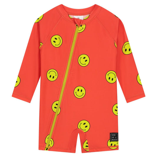 Smiley, Orange, UV swimsuit baby (Boys / Girls)