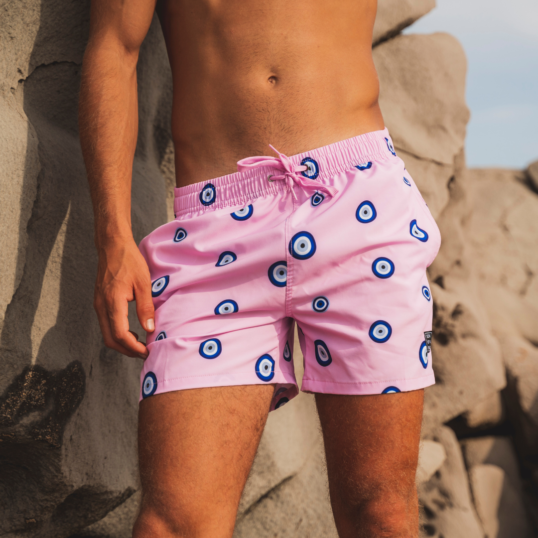 Eye, Pink, Badehose für Herren