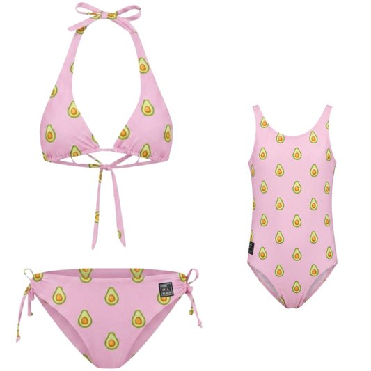 Avocado, Pink, Mother and daughter bikini/swimsuit
