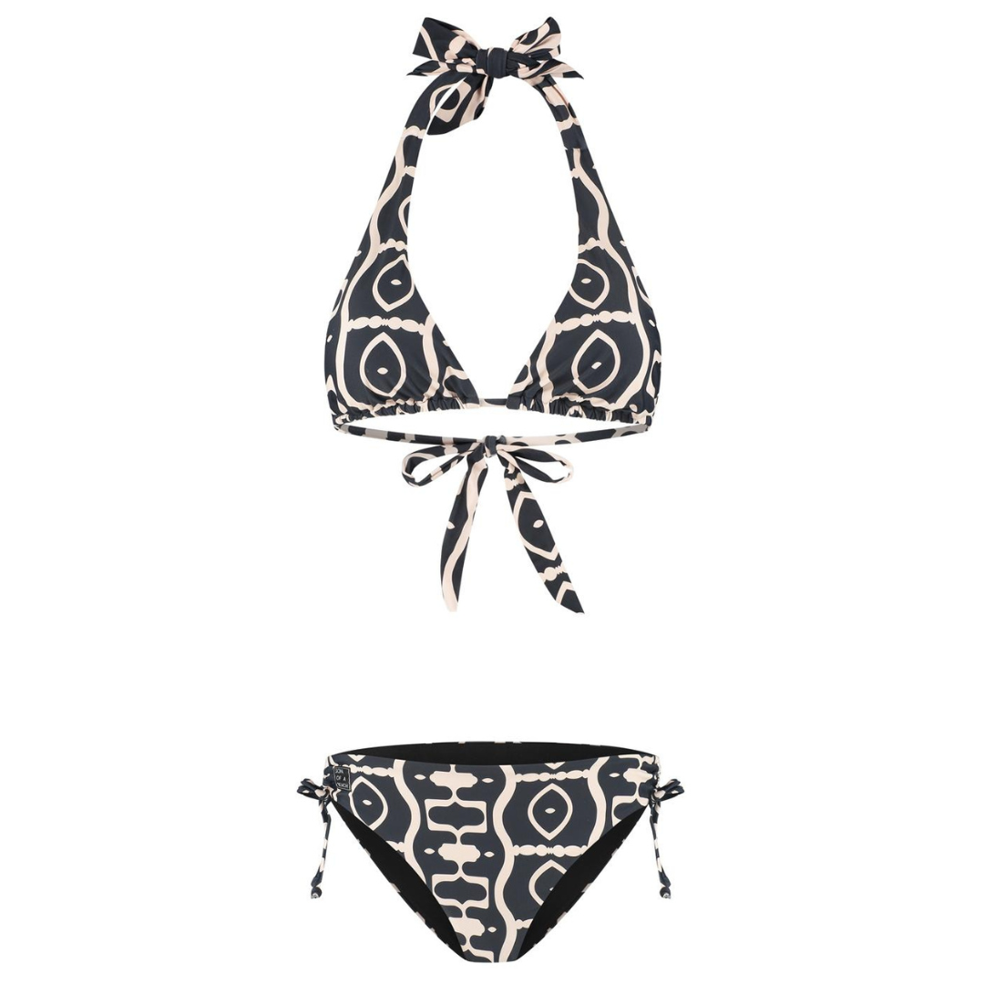 Smiley, Blue, Women's Bikini