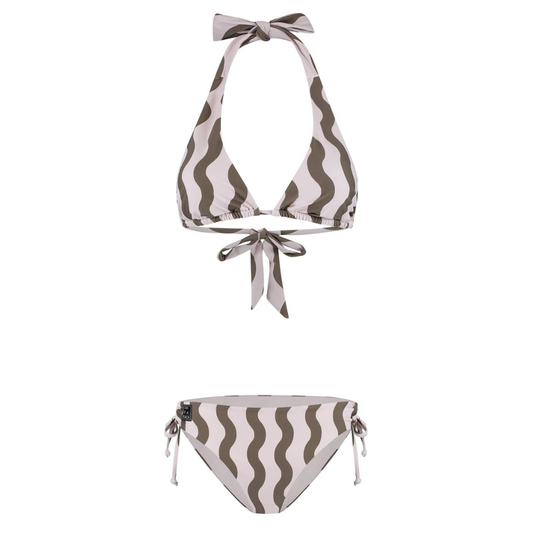 Smiley, Blue, Women's Bikini