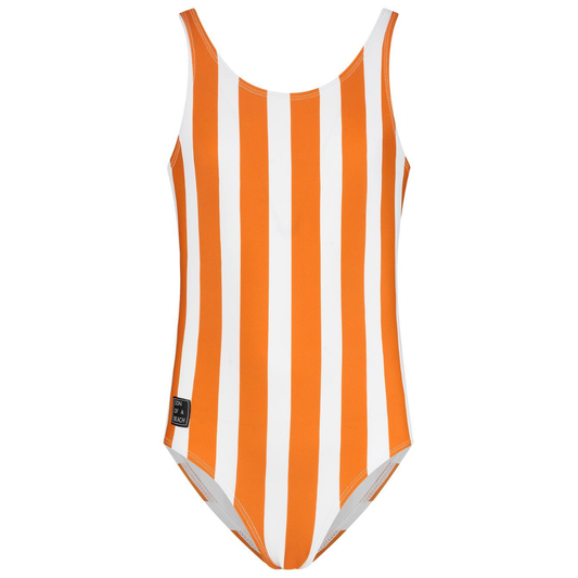 Striped, Brown, Girls swimsuit
