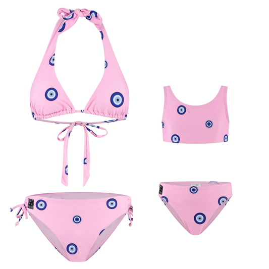 Eye, Pink, Mother and Daughter Bikinis