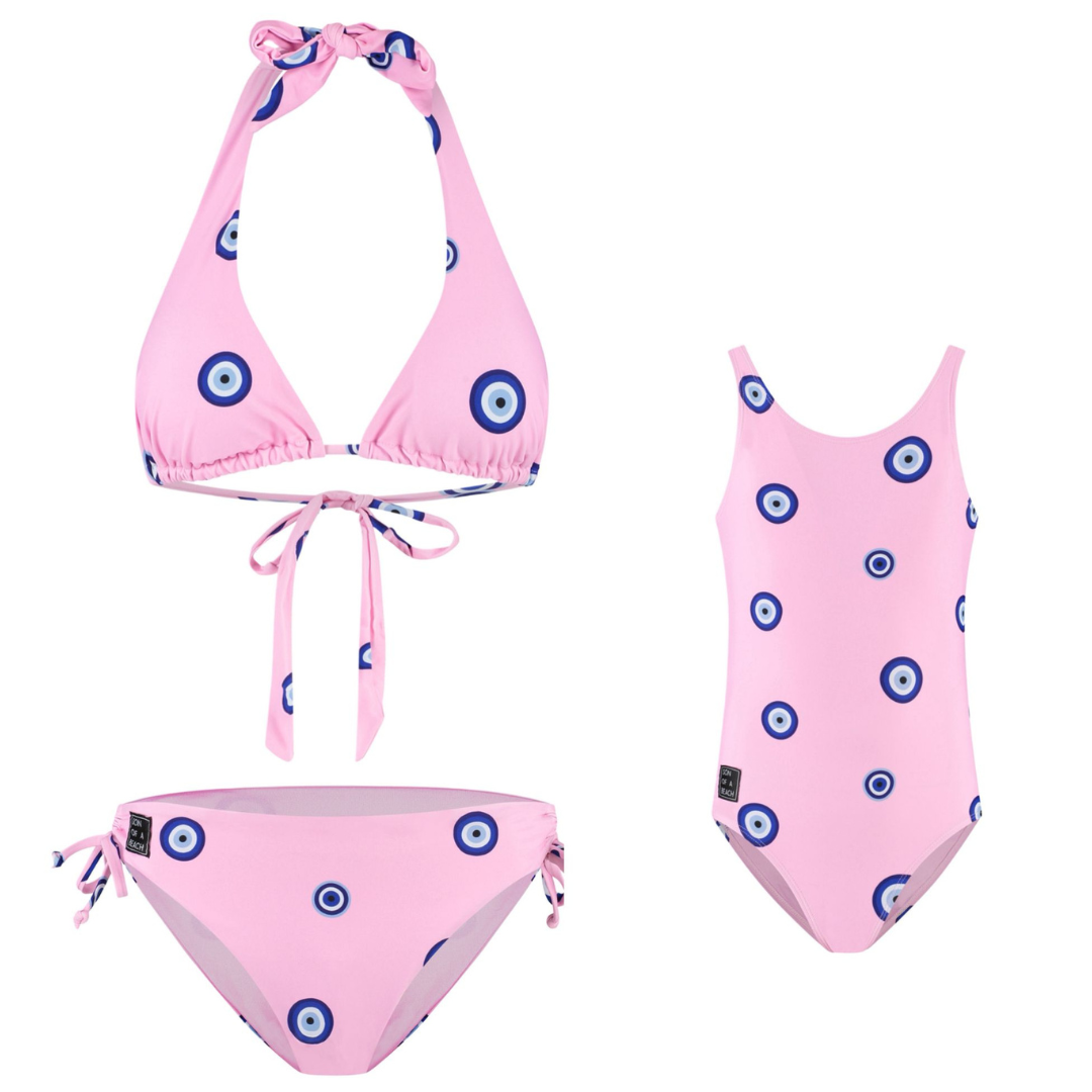 Eye, Pink, Mother and daughter bikini/swimsuit