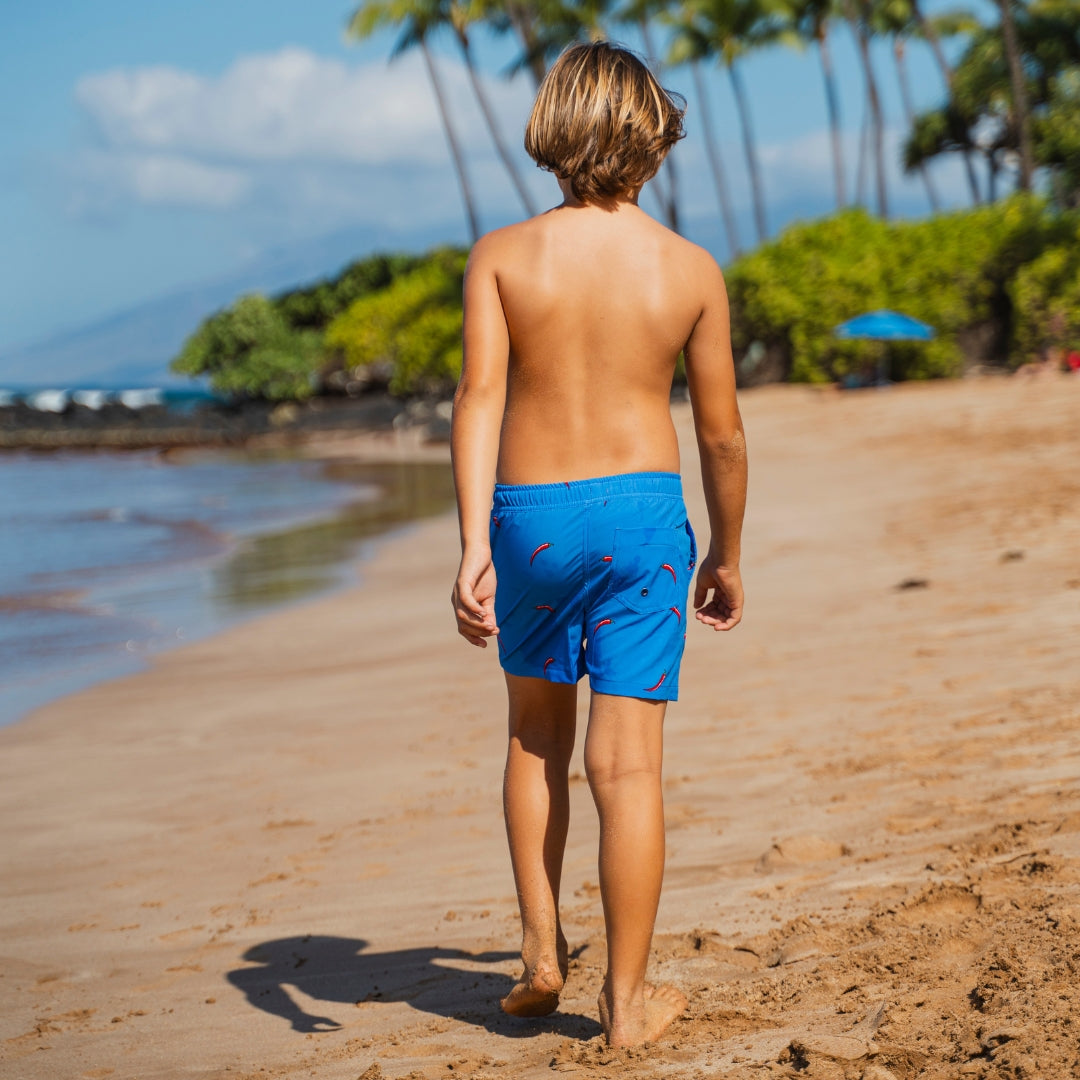 Chili Pepper, Mother and Son Swimsuit/Swimming Trunks