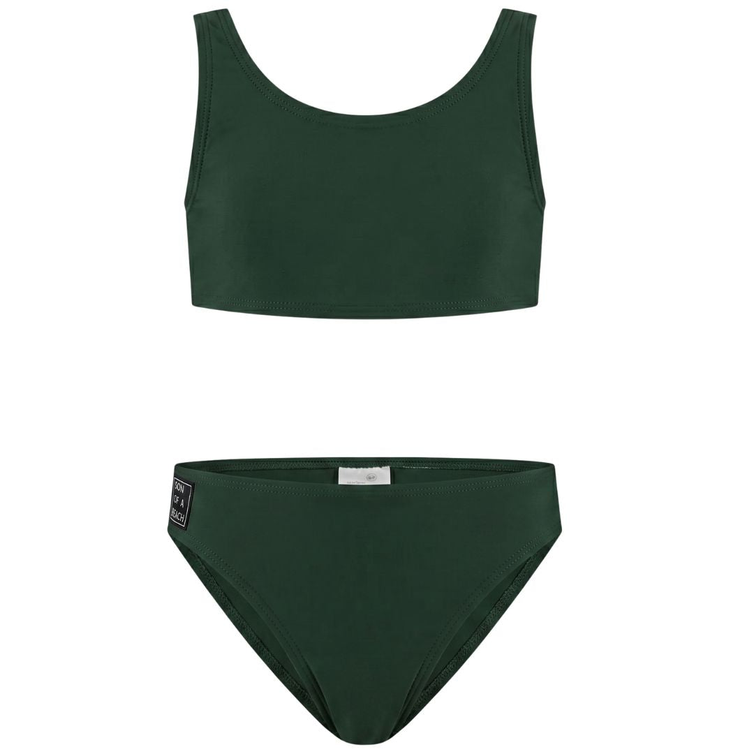 Solid, Grün, Mädchen Bikini