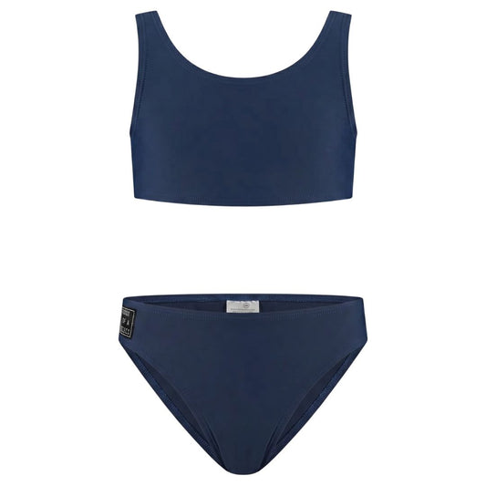 Solid, Dunkelblauer, Mädchen-Bikini