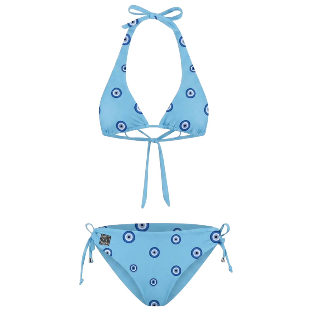 Auge, Blau, Damen Bikini