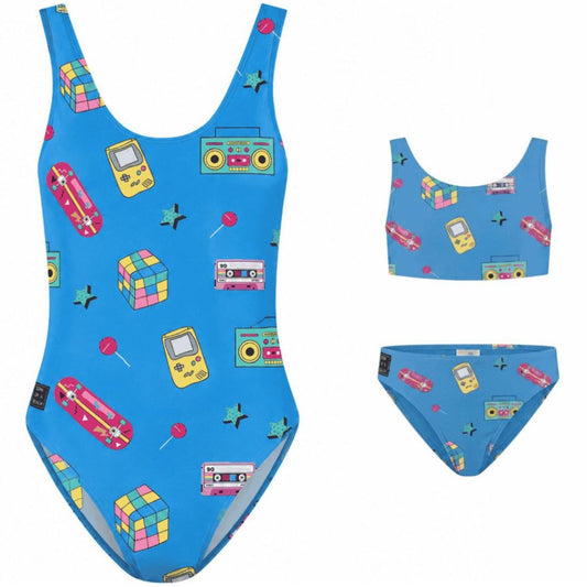 Retro, Mutter & Tochter Badeanzug / Bikini