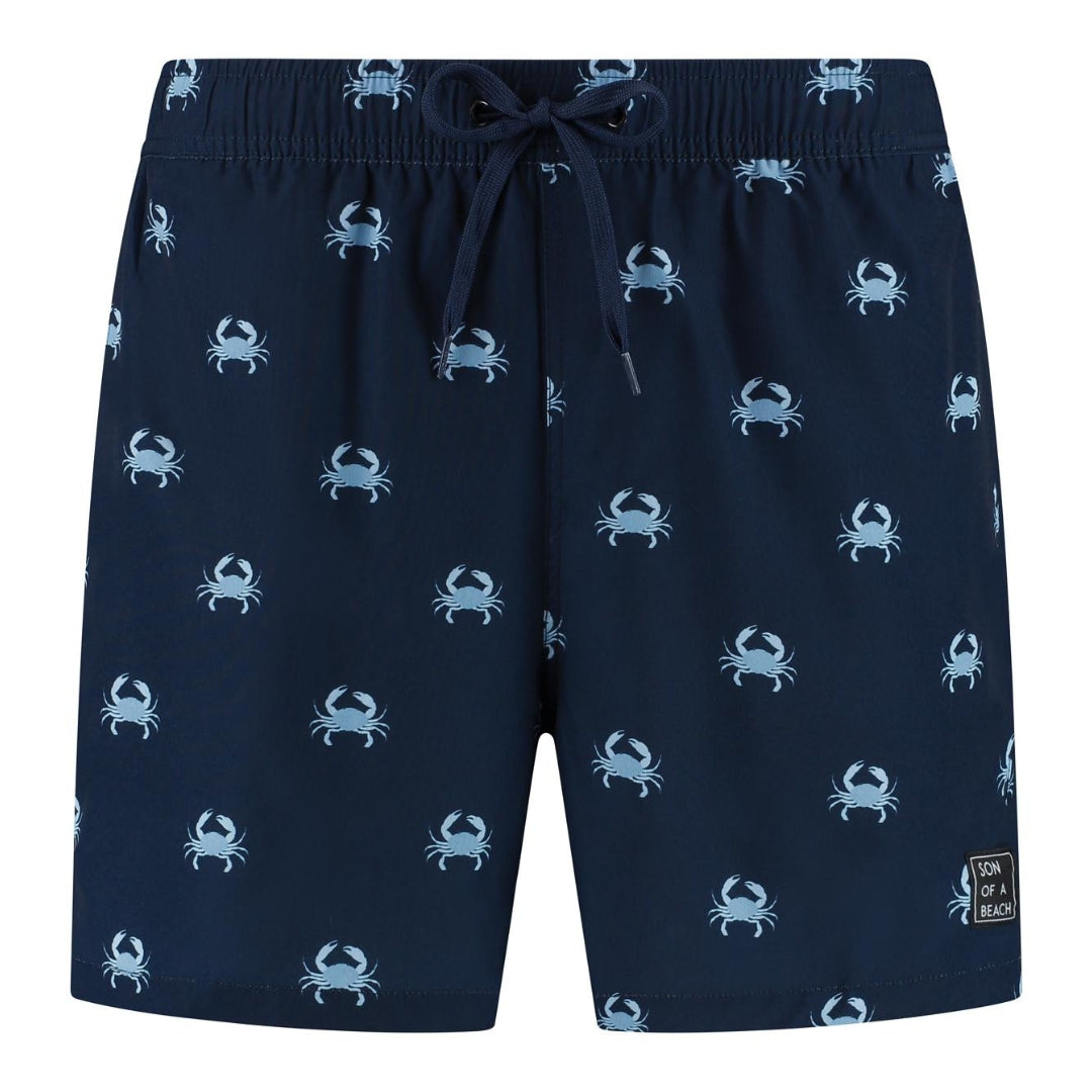 Krabbe, Blau, Vater und Sohn Badehose