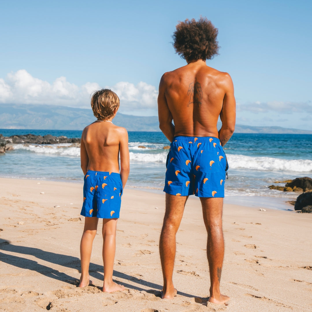 Croissant, Vater und Sohn Badehose