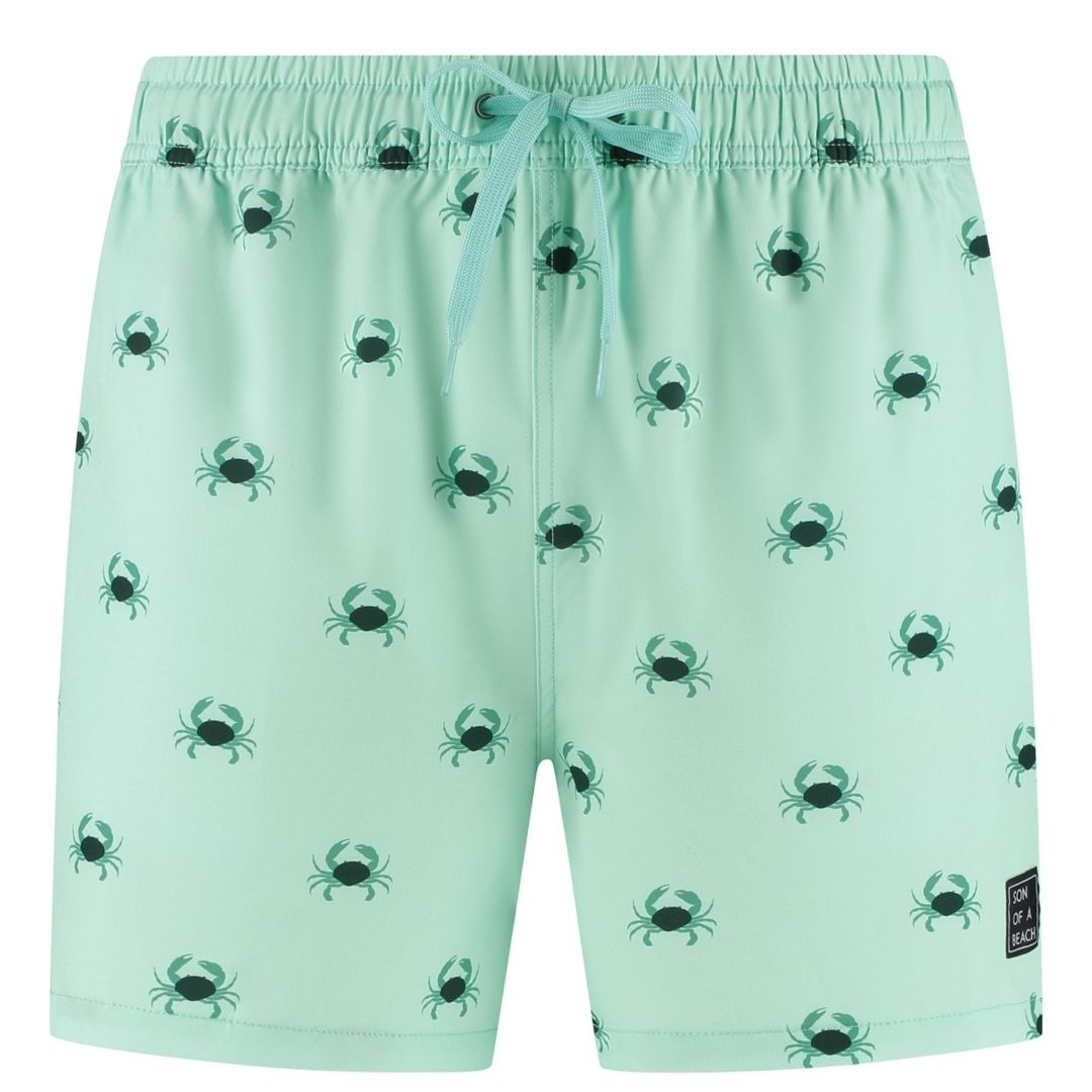 Krabbe, Grün, Badehose für Herren