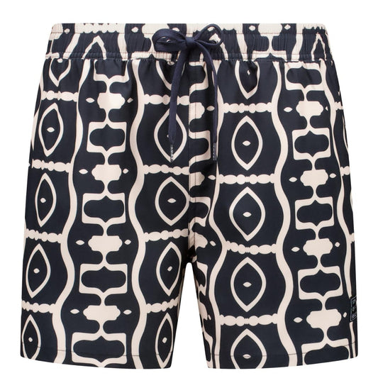 Abstract, Black, Men's swim trunks