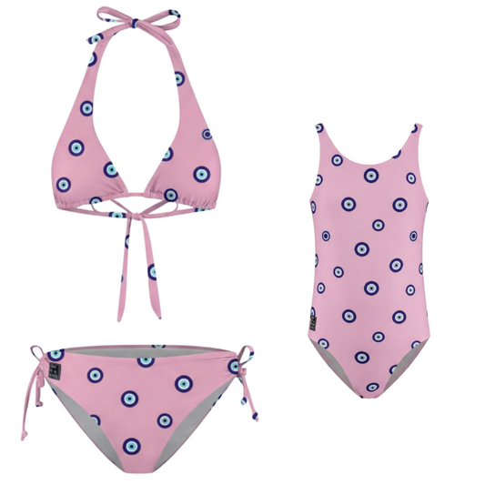 Eye, Pink, Mutter und Tochter Bikini/Badeanzug